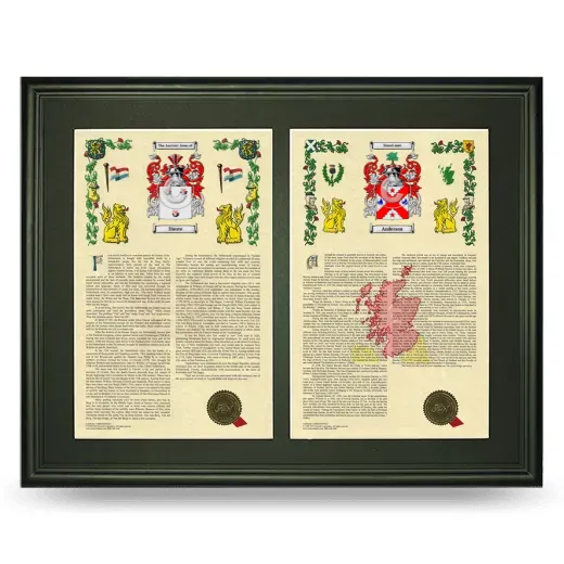 Double Armorial History Framed-Black