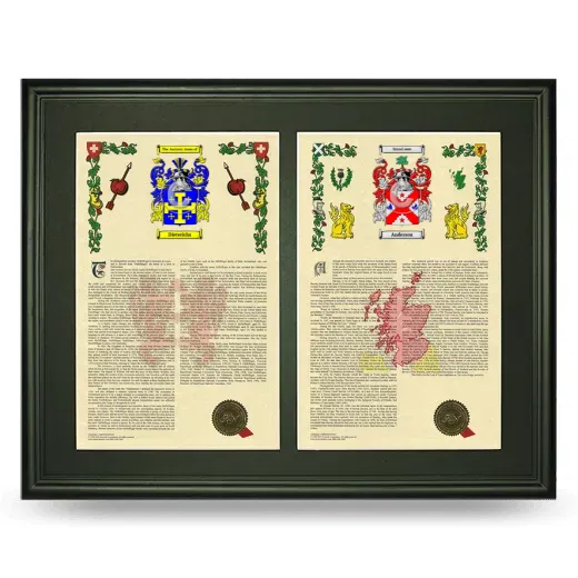 Double Armorial History Framed-Black