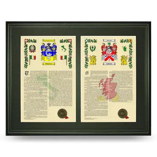 Double Armorial History Framed-Black