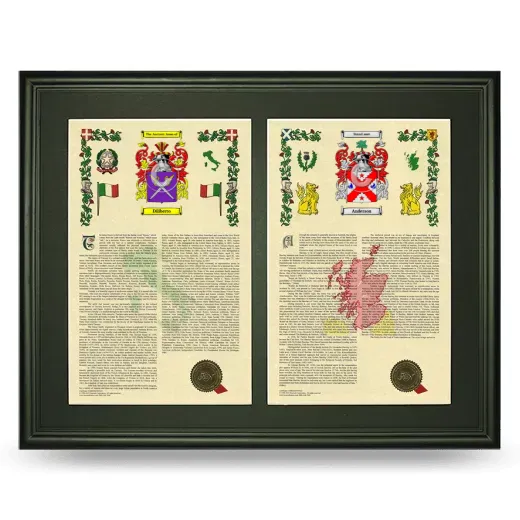 Double Armorial History Framed-Black