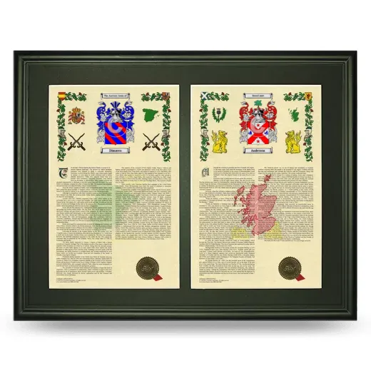 Double Armorial History Framed-Black