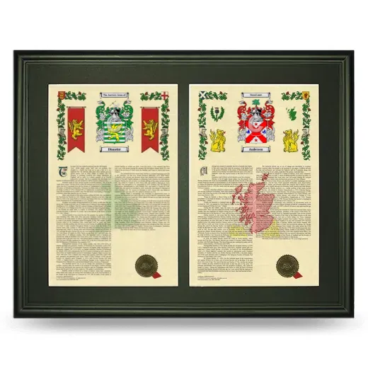 Double Armorial History Framed-Black