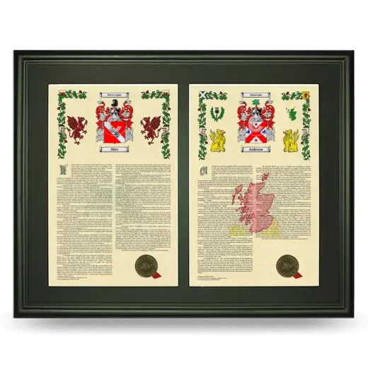 Double Armorial History Framed-Black
