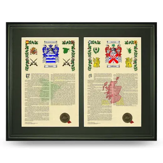 Double Armorial History Framed-Black