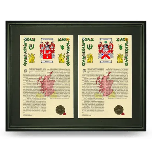 Double Armorial History Framed-Black