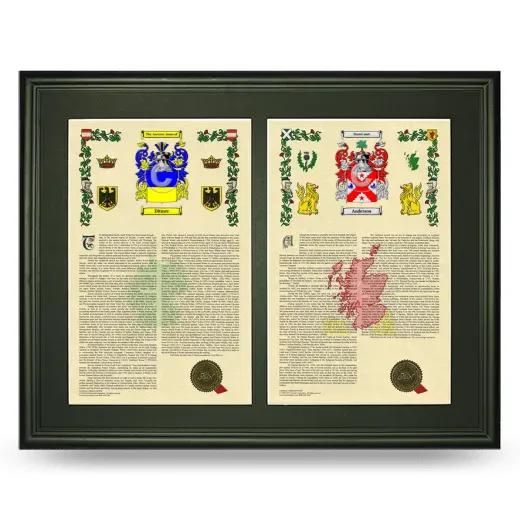 Double Armorial History Framed-Black