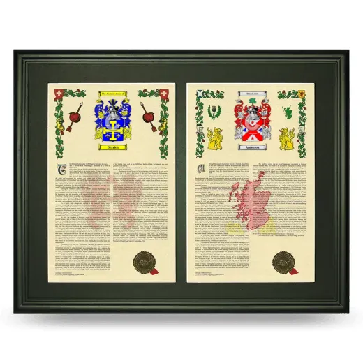 Double Armorial History Framed-Black