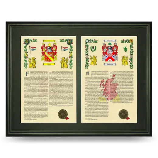 Double Armorial History Framed-Black