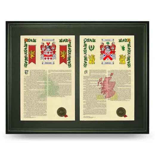 Double Armorial History Framed-Black
