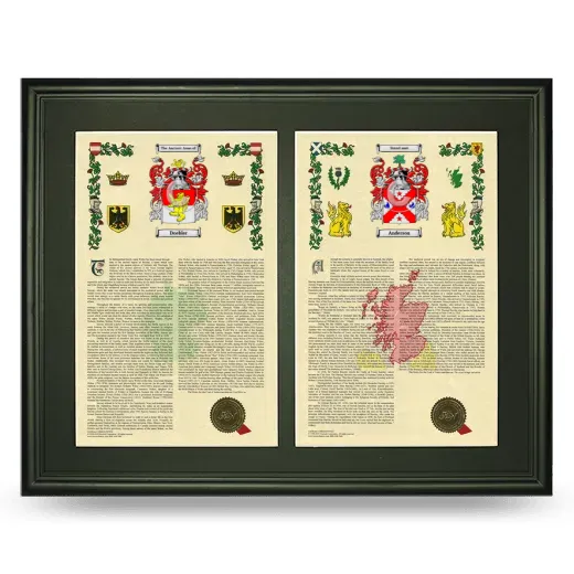 Double Armorial History Framed-Black