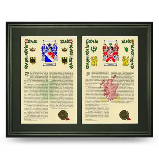 Double Armorial History Framed-Black