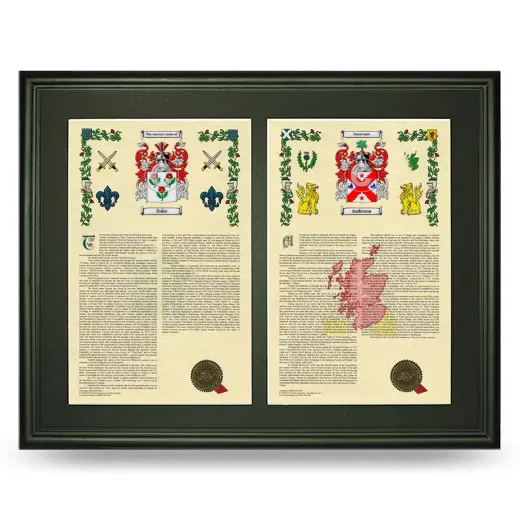 Double Armorial History Framed-Black