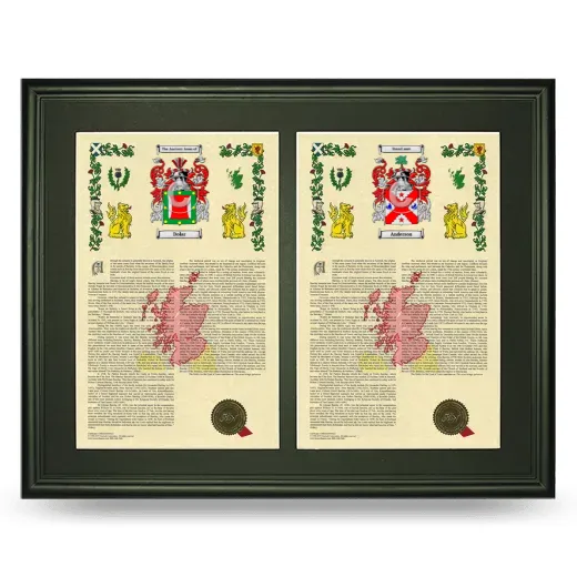 Double Armorial History Framed-Black