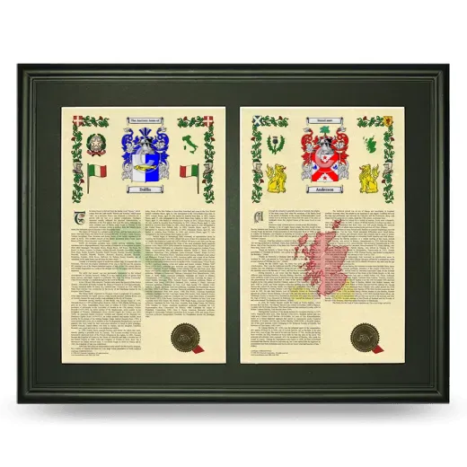 Double Armorial History Framed-Black