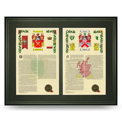 Double Armorial History Framed-Black