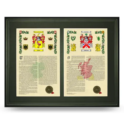 Double Armorial History Framed-Black
