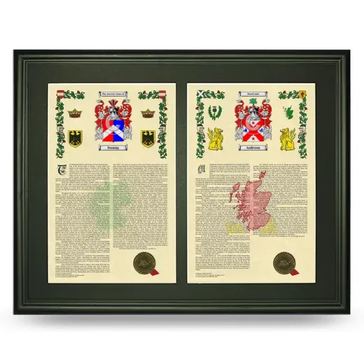 Double Armorial History Framed-Black