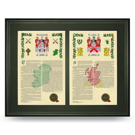 Double Armorial History Framed-Black