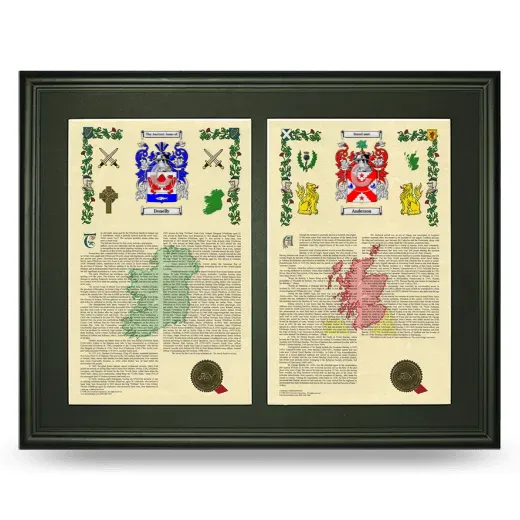 Double Armorial History Framed-Black