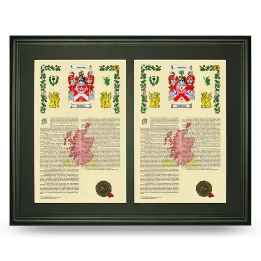 Double Armorial History Framed-Black