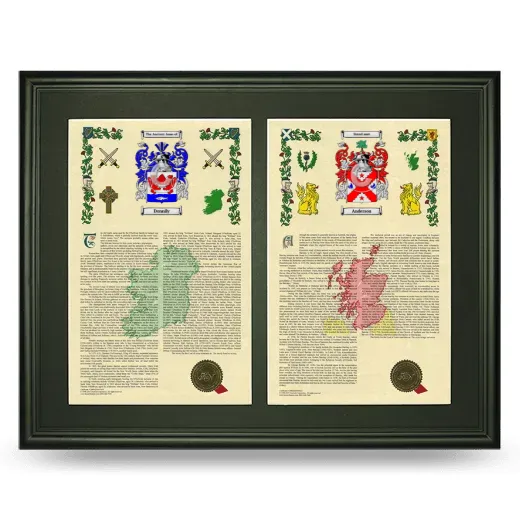 Double Armorial History Framed-Black