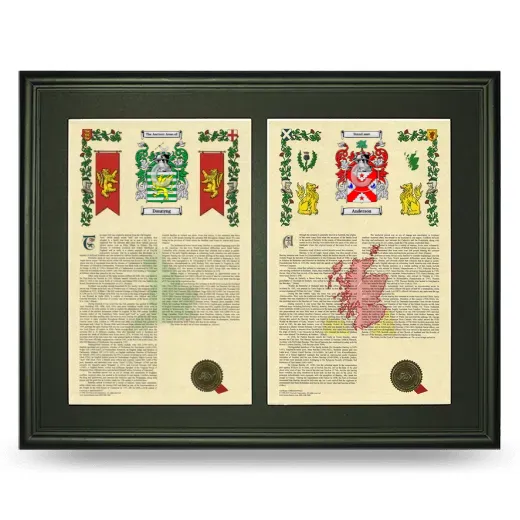 Double Armorial History Framed-Black