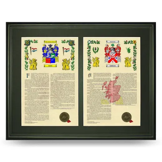 Double Armorial History Framed-Black