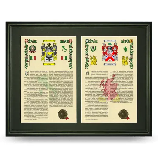 Double Armorial History Framed-Black