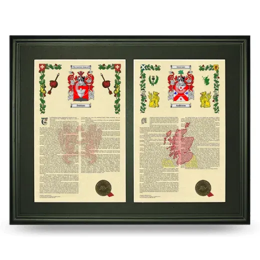 Double Armorial History Framed-Black
