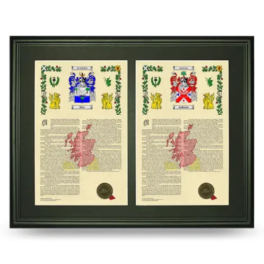 Double Armorial History Framed-Black
