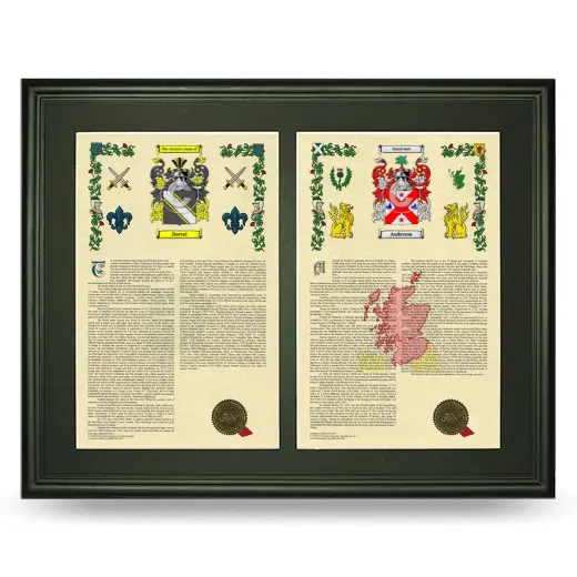Double Armorial History Framed-Black