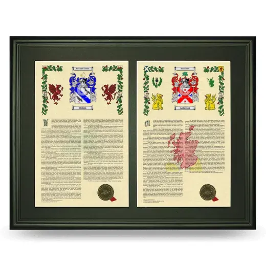 Double Armorial History Framed-Black