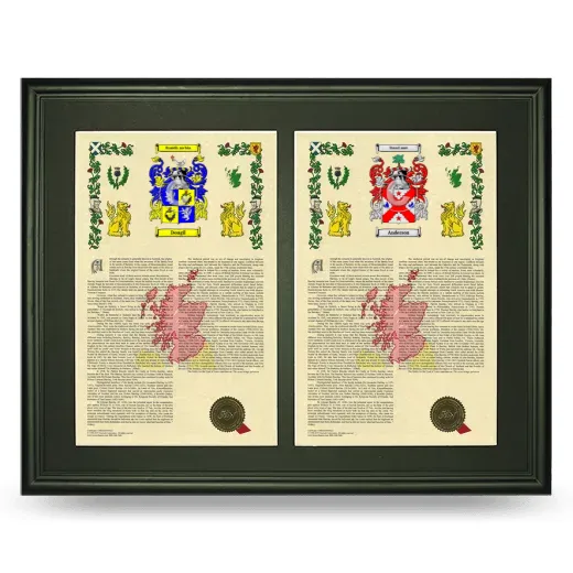 Double Armorial History Framed-Black