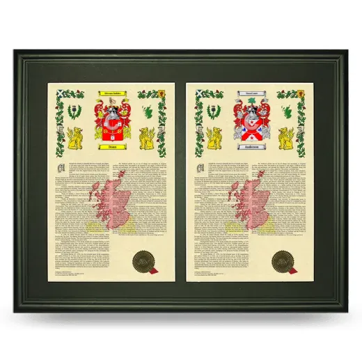 Double Armorial History Framed-Black