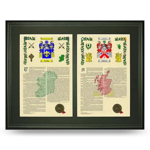 Double Armorial History Framed-Black
