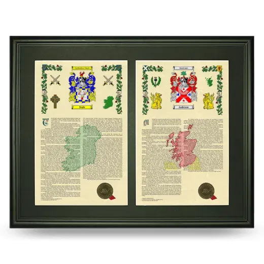 Double Armorial History Framed-Black
