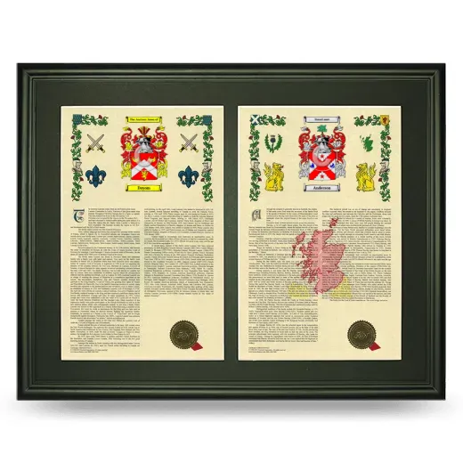 Double Armorial History Framed-Black