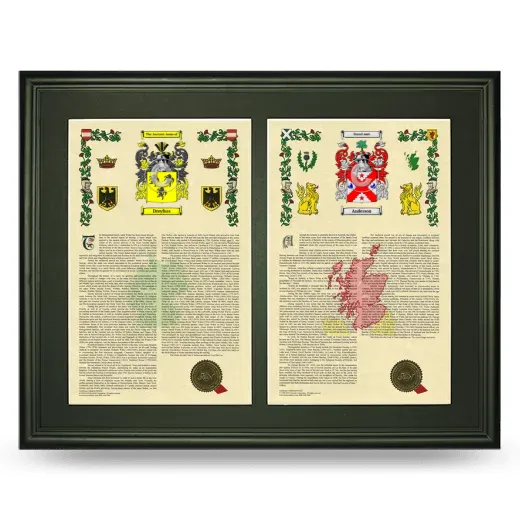 Double Armorial History Framed-Black