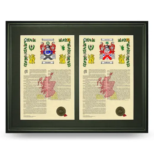 Double Armorial History Framed-Black