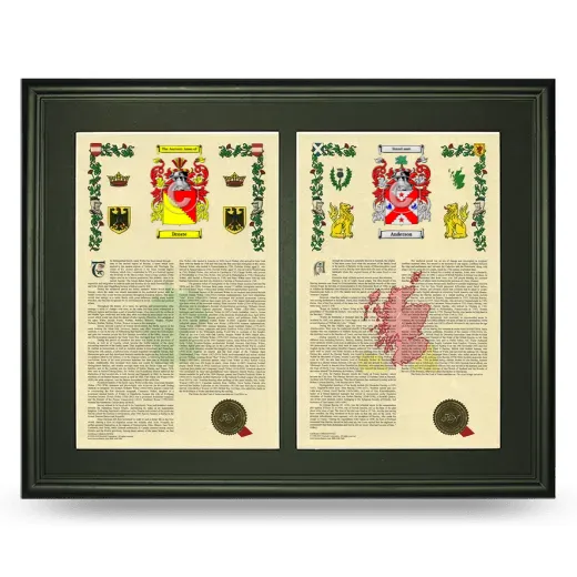 Double Armorial History Framed-Black