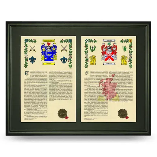 Double Armorial History Framed-Black
