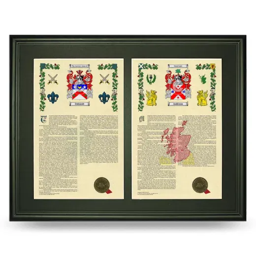 Double Armorial History Framed-Black