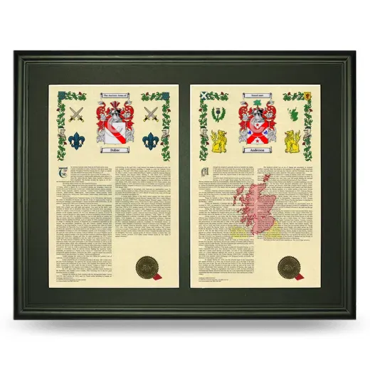 Double Armorial History Framed-Black