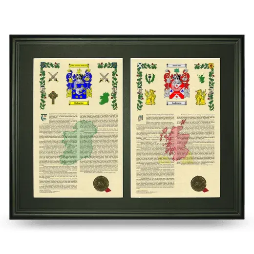 Double Armorial History Framed-Black