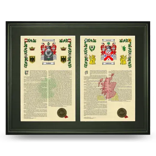 Double Armorial History Framed-Black
