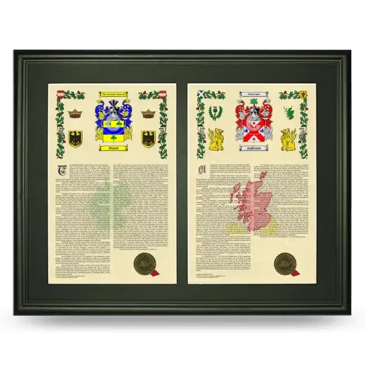 Double Armorial History Framed-Black