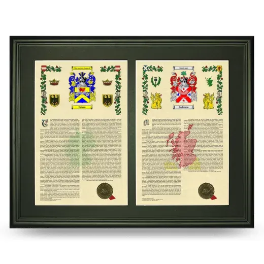 Double Armorial History Framed-Black