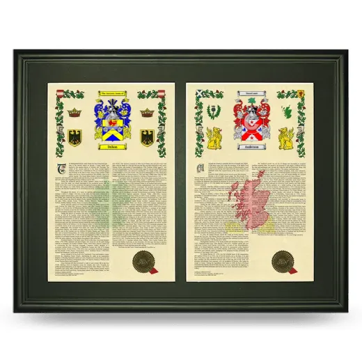 Double Armorial History Framed-Black