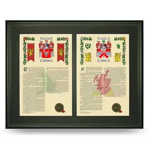 Double Armorial History Framed-Black