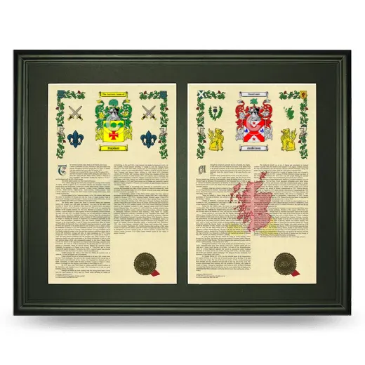 Double Armorial History Framed-Black
